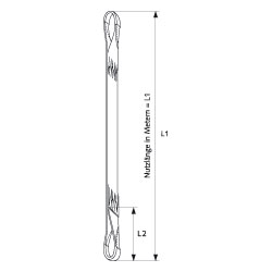 LIFTING BELTS, SINGLE-LAYERED, MADE OF POLYESTER