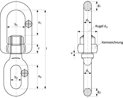 CARGO HOOKS - SWIRL DIN 82018