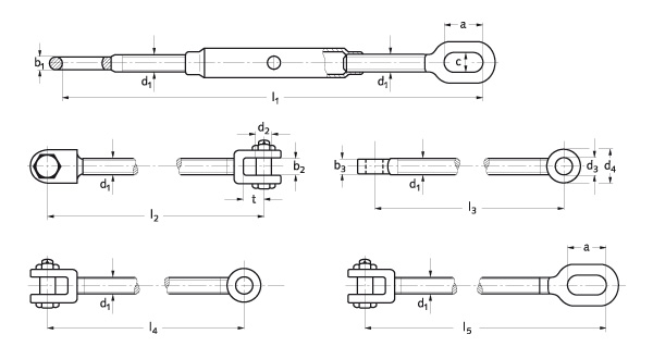 RIGGING SCREWS DIN 82004
